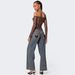 Women's Low Waist Wide Leg Jeans – Heart & Leopard Print, Vintage Blue, Casual Straight Fit (S-XL)_ecoleips.com