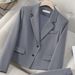 Women's Clothing Gray Suit Jacket For Women High End Formal Work Clothes Autumn And Winter New Workplace Commuting Temperament Wear_ecoleips.com