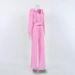 Fleece-Lined Hooded Zip-Up Tracksuit Set – Cropped Jacket & Elastic Waist Wide-Leg Pants (Athleisure, Polyester Thermal, Streetwear Unisex Fit)_ecoleips.com