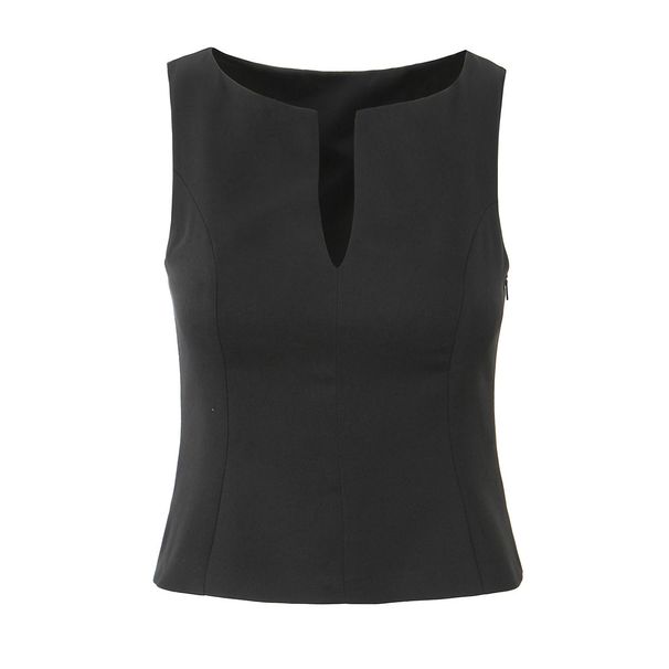 Spicy Girl Set For Women 2025 New Slim V-neck Sleeveless Tank Top + Anti-exposure Irregular Pleated Skirt_ecoleips.com