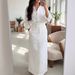 Spring Fashion High Waist Skirt Set For Women Lapel Loose Long Sleeve Shirt Style Clothing_ecoleips.com