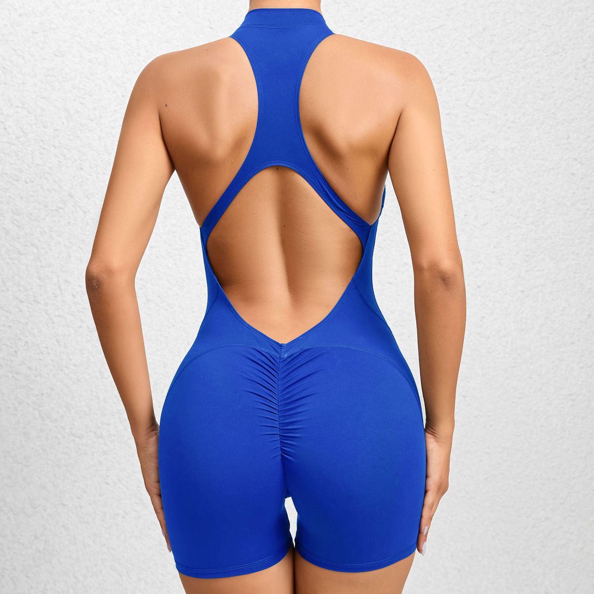 Women's Clothing Embarrass Free Tight Fitting Zipper Sports Yoga Pants Peach Butt All In One Quick Drying Pleated Fitness Jumpsuits_ecoleips.com