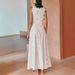 K New Lace Embroidery Strap Holiday Slim Fit Long Dress For Women_ecoleips.com
