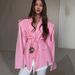 Women's Clothing Slim Fit V Neck Coat Tie Waist Loose Outerwear Versatile Fashion For Fall Winter_ecoleips.com