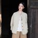 25 Spring New Artistic Cotton And Top Shirt Women's Color Blocked Pan Buttoned Cardigan Coat_ecoleips.com