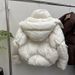 Women's Short Puffer Jacket With Hood - 2024 Winter Fashion Thickened Cotton Coat In Loose Fit (Cream, Black, Brown, Burgundy)_ecoleips.com