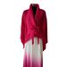 Women's Clothing Pleated Solid Color Butterfly Sleeve Top Gradient Skirt Two Piece Suit Fashionable Cardigan Temperament Spring And Autumn_ecoleips.com