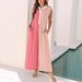 Women's Clothing Summer Style Women's Relaxed Wide Leg Jumpsuit Sleeveless Color Block Loose Fit Long Pants_ecoleips.com