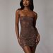 Women's Clothing New Hot Selling Women's Fashion Sexy Hot Diamond Double Layer Mesh Hip Dress_ecoleips.com