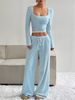 Women's Clothing Striped Loungewear Pajamas Long Sleeved Comfortable Pant Set For Spring Autumn Summer_ecoleips.com