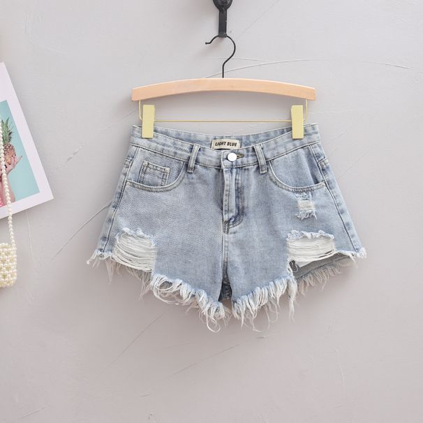 High Count Ripped And Fringed Denim Shorts for Women Trendy Hot Pants Summer Fashion Must-Have Stylish A-Line Mini Skirt for Bloggers_ecoleips.com
