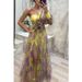 European And American New Party Mesh Slanted Shoulder Dress INS Casual Fashion Dress For Women_ecoleips.com