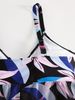 Plus Size Sheer Mesh Bikini Set – Floral Print Tankini Swimwear For Women, Adjustable Straps & Supportive Padding (Orange/Blue, 0XL-4XL)_ecoleips.com
