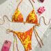 New 2025 Women's Floral Print Bikini Tie Neck Sexy European American Fresh Cute Two Piece Swimsuit_ecoleips.com