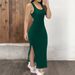 Women's Clothing Women's Sexy Backless Halter Knitted Dress Style Spring Summer Design Slit Detail For Formal & Casual_ecoleips.com