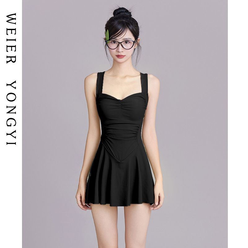 Women's Slimming One Piece Swimsuit Concealing Tummy Supporting Waist Flattering Young Women Perfect Swimwear_ecoleips.com