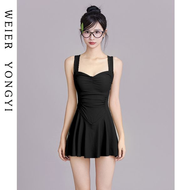 Women's Slimming One Piece Swimsuit Concealing Tummy Supporting Waist Flattering Young Women Perfect Swimwear_ecoleips.com