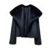 Women’s Faux Fox Fur Coat – Oversized Luxe Winter Coat With Plush Collar | Ethical Fashion Statement In 5 Colors_ecoleips.com