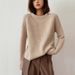 Round Neck Raglan Sleeve Sweater Women's Autumn And Winter Warm Versatile Pullover Knitwear_ecoleips.com