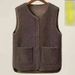 Women's Lambswool Vest Granular Fleece Lambswool Fashion Vest New Mother Plus Fleece_ecoleips.com