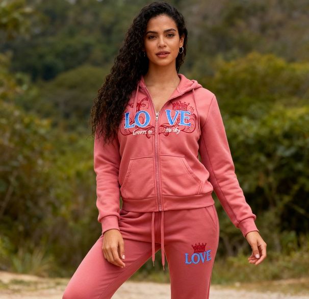 Premium Thickened Women's Sporty Zip-Up Hoodie & Jogger Set - Stylish Oversized Casual Outfit With Streetwear Flair_ecoleips.com