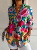 Women's Long Sleeved Shirt Summer Style Trend Printed Pattern 3D Print Top For Ladies_ecoleips.com