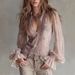2027 Summer Fashion Pure Desire Spicy Girl Design Women Sexy Deep V-Neck Fake Two Twisted Lace Flared Sleeve Shirts S-3XL_ecoleips.com