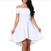New Women's Off-Shoulder Dress Short Sleeve Swallowtail Skirt 8 Colors_ecoleips.com