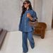 Women's African Chic Plus Size Clothing Set European American Style Long Sleeved Casual Collared Cardigan Striped Shirt Two Piece Set_ecoleips.com