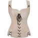 Renaissance Steampunk Pirate Cosplay Costume Anime Role-Playing Lace-Up Vest_ecoleips.com