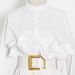 K Personalized Long Sleeved Ruffled Shirt, New Fashionable High Waisted Stand Up Collar Slim Fit Top, Women's Clothing_ecoleips.com