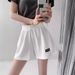 Waffle Loose Sports For Women Elastic Wide Leg Hot Pants Casual Slimming High Waist Straight Home Shorts_ecoleips.com