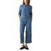 New Women's Slim Fit Collared Jumpsuit Casual Straight Leg Denim Fashionable Cross Border European American Style 2026_ecoleips.com
