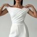 Women's Solid Color Casual Top Spring New Loose Fit Versatile American Style Design Irregular Neck 2026_ecoleips.com