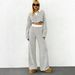 2026 Cross-Border European American Spring Autumn Women's Striped Turn-Down Collar Fashion Knit Loose Long-Sleeve Top_ecoleips.com