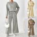 In Stock 2025 European American Loose-fitting Simple Solid Color Casual Suit Women, New Autumn And Winter Textured_ecoleips.com
