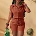 Women's African Black Fashion Stand Collar Button Short Sleeve Two Piece Set Colorful Style Clothing_ecoleips.com
