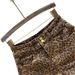 High Waisted Leopard Print Denim Shorts for Women American Style Two Button Wide Leg A-Line Slimming Hot Pants Summer 2023_ecoleips.com