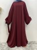Hot Sell Popular Simple Nida Abaya Long Dress Pure Color A-line Loose Sleeves Dresses Dubai UK Modest Elegant Dress_ecoleips.com