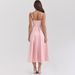 Women's New V‑Neck Spaghetti Strap Open Back Sleeveless Evening Party Dress_ecoleips.com