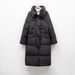 New White Duck Down Long Down Jacket For Women's Winter New Simple Fur Collar Thickened Loose Knee Coat Tide_ecoleips.com