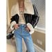 Vintage Barn Style Motorcycle Jacket For Women – Thickened Fur Lapel Windproof Coat For Riding & Casual (Beige/Black/Brown, S/M/L)_ecoleips.com