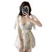 Korean Style Women's Swimsuit 2026 Trendy Sophisticated Fairy like Pure Alluring Design Conceals Tummy Slimming Effect_ecoleips.com