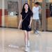 Women's Polo Collar Sleeveless Set Casual Slimming Two Piece Outfit Fashionable Stylish Short Skirt Petite Youthful_ecoleips.com