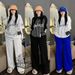 Women's Summer Striped Print Two Piece Set Wide Leg Pants Casual Plus Size American Style Southeast Asian New_ecoleips.com