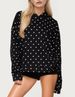 Women's Polka Dot Print Hooded Sweatshirt | Loose Casual Pullover_ecoleips.com