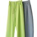Louvre Spring New Korean INS Casual Air Layer Sweatpants Loose Fit Wide Leg Slimming Sports Pants For Women_ecoleips.com