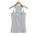 Purely Alluring Sexy Low-cut Square-neck Collarbone-revealing Stylish Camisole For Women, Slim-fit And Figure-flattering_ecoleips.com