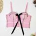 Women's Clothing Bowknot Diamond Body Shaping Hot Girl Tube Top Design Niche Nightclub Top Trendy Women Beaded Fishbone Bra_ecoleips.com