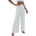 Women's Solid Color Pleated Wide Leg Pants Casual Spring Summer New Arrivals Independent Website European American Style_ecoleips.com